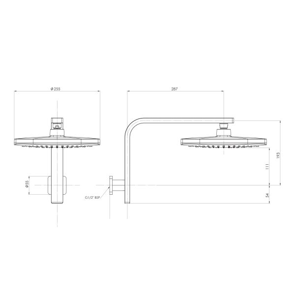 Nuage High-Rise Shower Arm and Rose