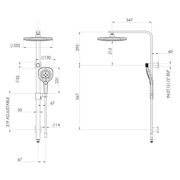 Nuage Twin Shower