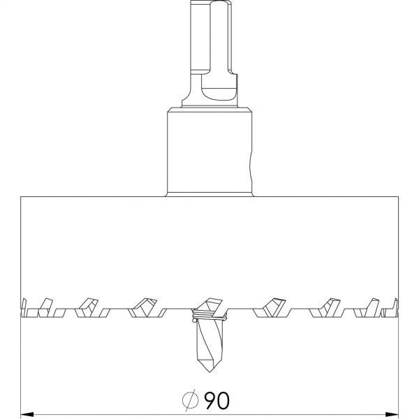 Tungsten Cutter 90mm
