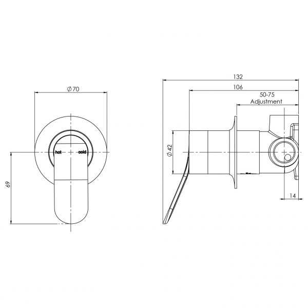 Nara Shower / Wall Mixer