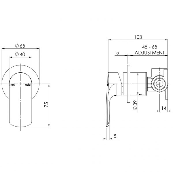 Subi Shower / Wall Mixer