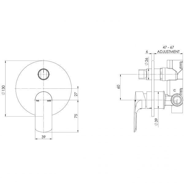 Subi Shower / Bath Diverter Mixer