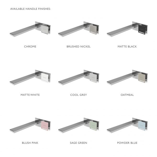 Zimi Wall Basin / Bath Mixer Set 200mm (handles sold separately)