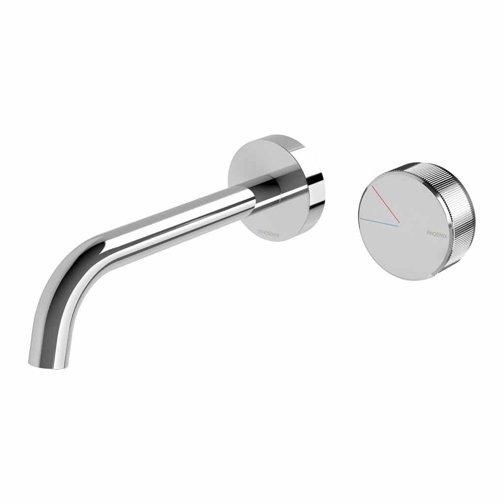 Axia Wall Basin / Bath Curved Outlet Mixer Set 180mm