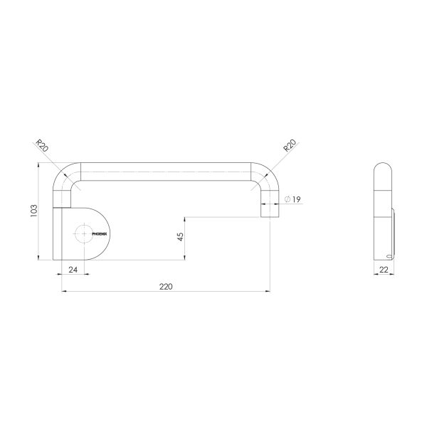 Designer Swivel Bath Outlet 230mm Round