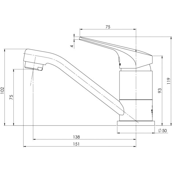 Ivy MKII Swivel Basin Mixer - Lead Free