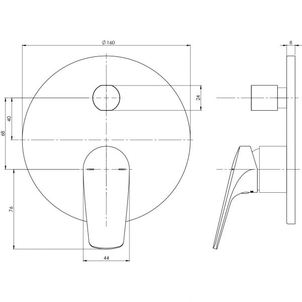 Ivy MKII Shower / Bath Diverter Mixer Trim Kit