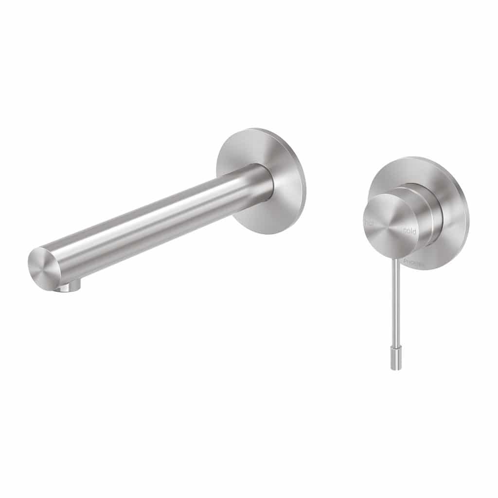 Vivid Slimline SS 316 Wall Basin / Bath Mixer Set 180mm