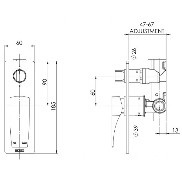 Argo Shower / Bath Diverter Mixer