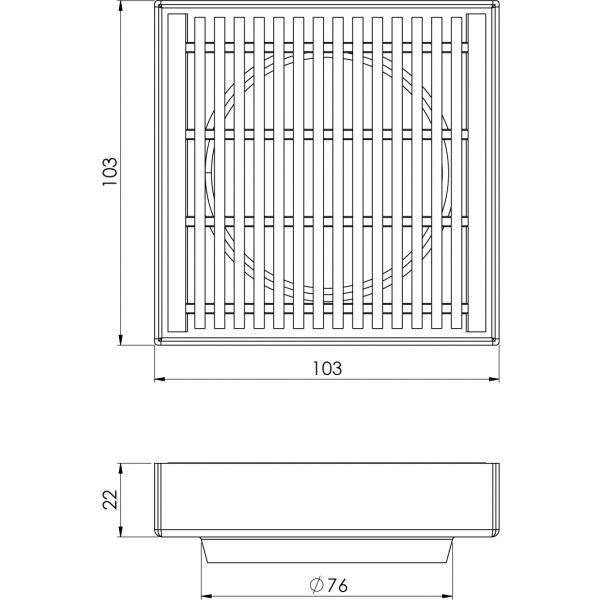 Phoenix Point Drain HG 100mm Outlet 76mm