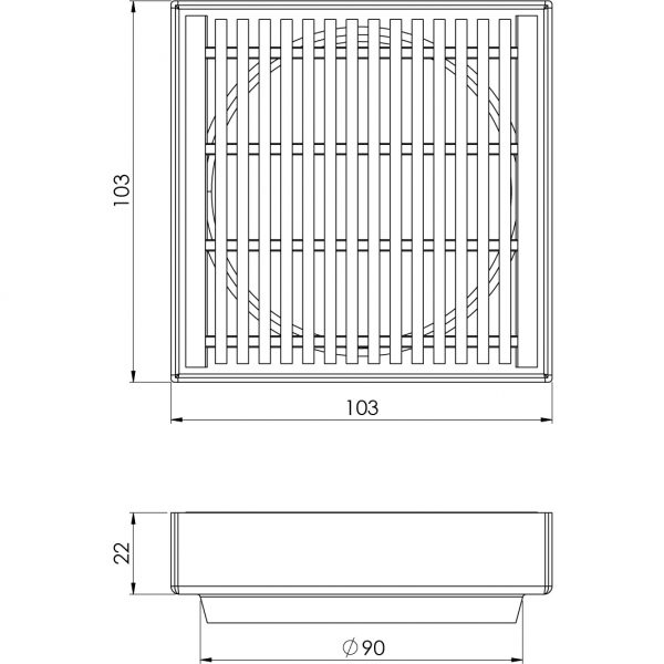 Phoenix Point Drain HG 100mm Outlet 90mm