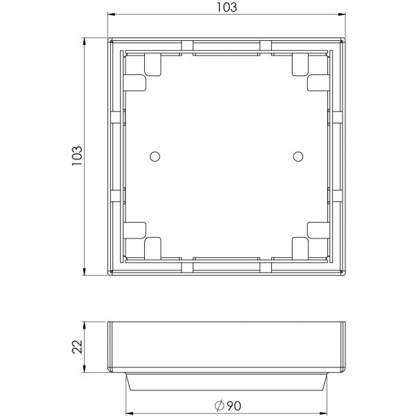 Phoenix Point Drain TI 100mm Outlet 90mm