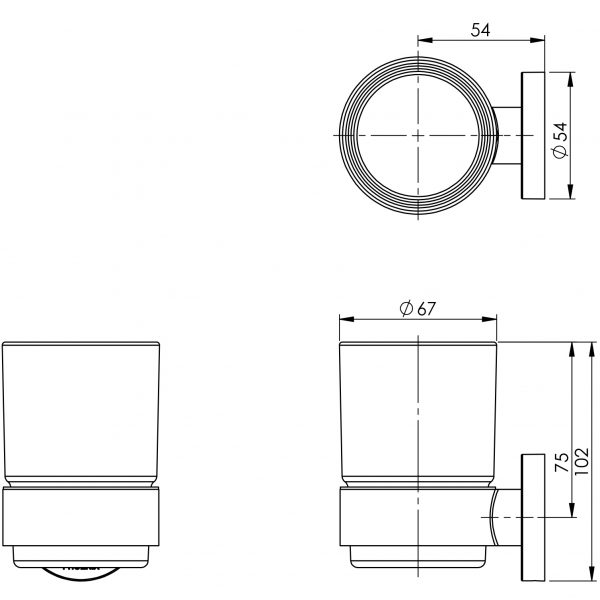 Radii Tumbler & Holder Round