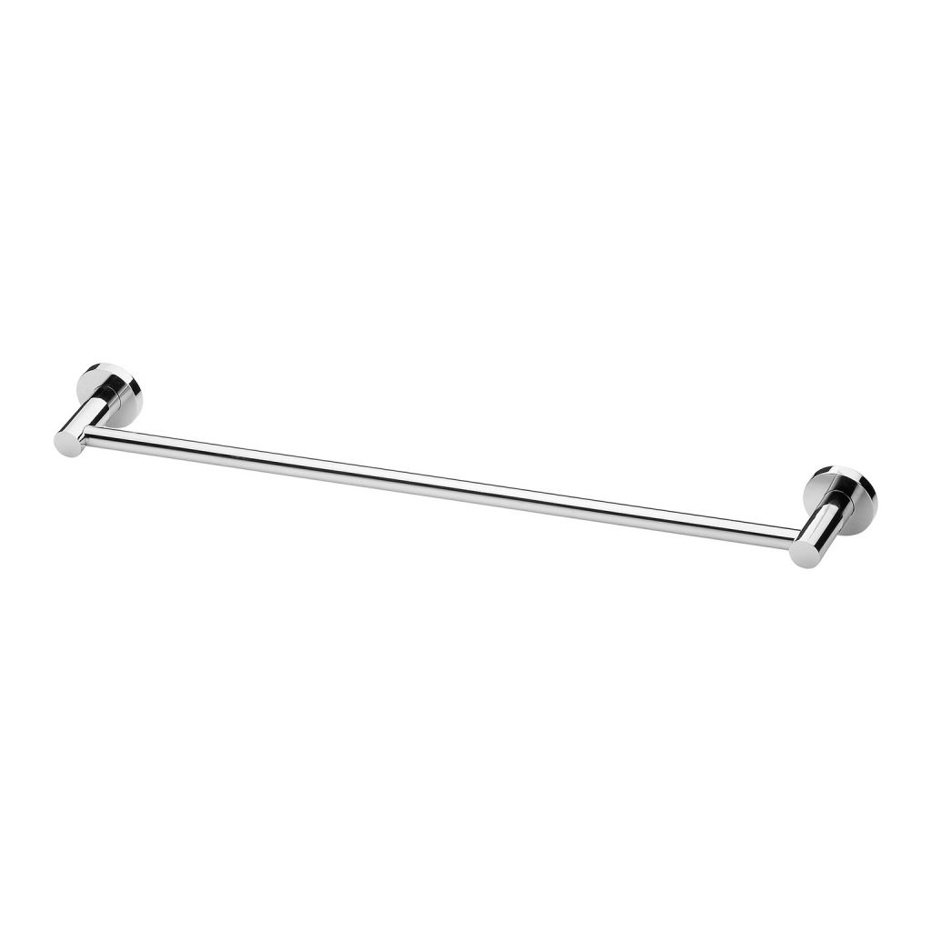 Radii Single Towel Rail 600mm Round Plate