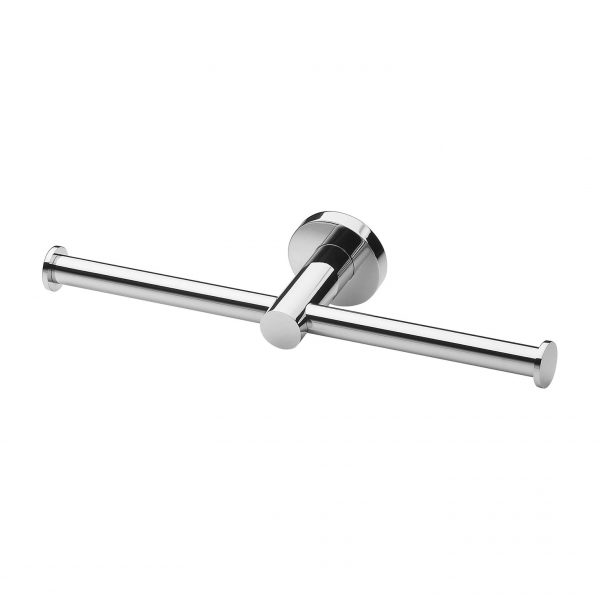 Radii Double Toilet Roll Holder Round Plate