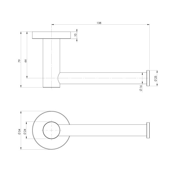 Radii SS 316 Toilet Roll Holder Round Plate