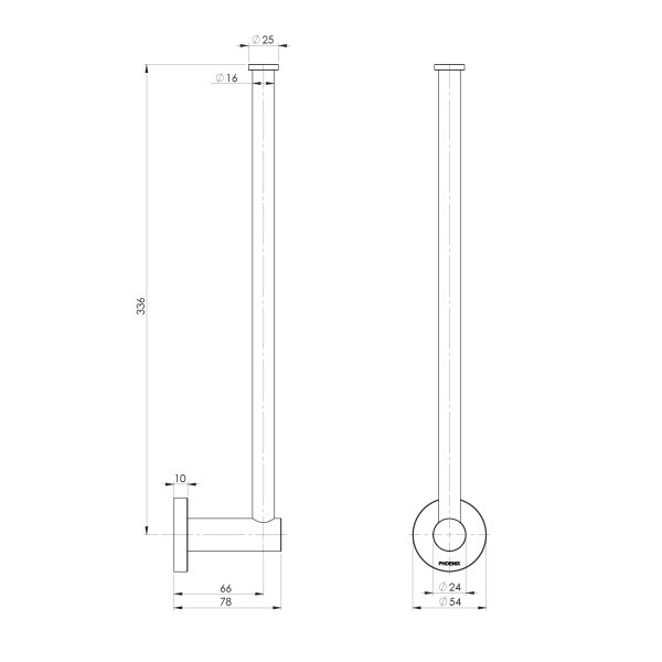 Radii Spare Toilet Roll Holder Round Plate