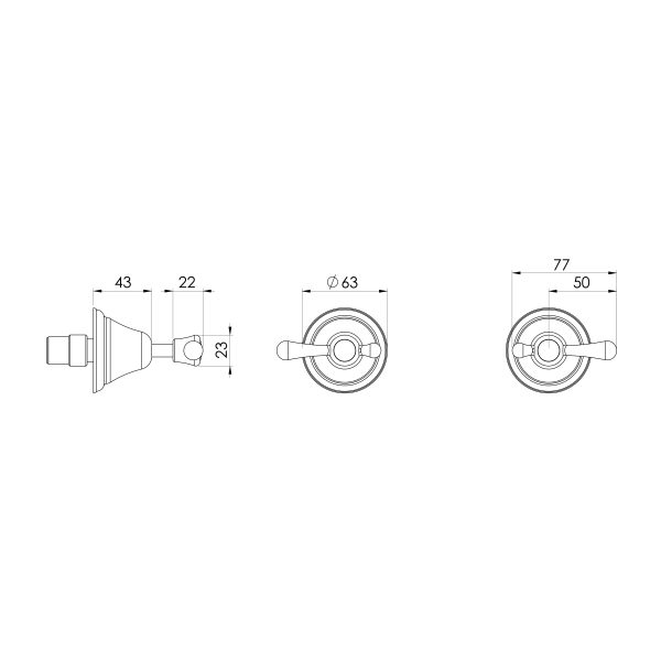 Rhapsody Lever Wall Top Assemblies - Lead Free
