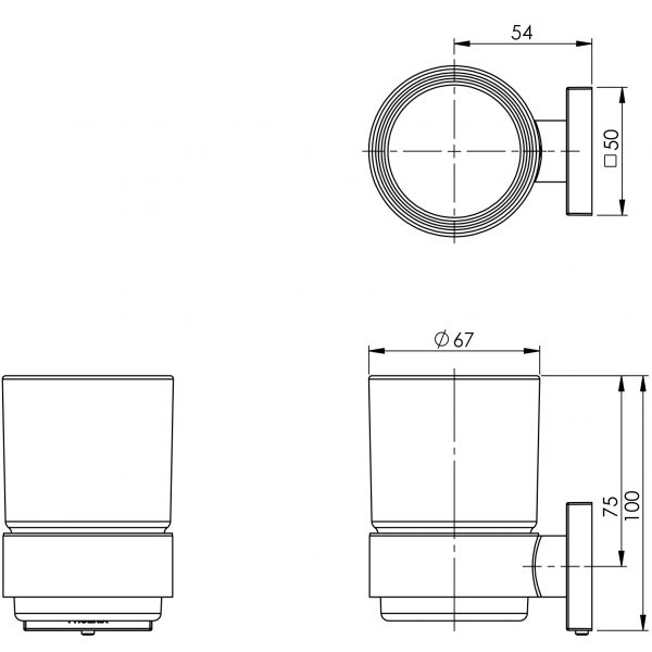 Radii Tumbler & Holder Square