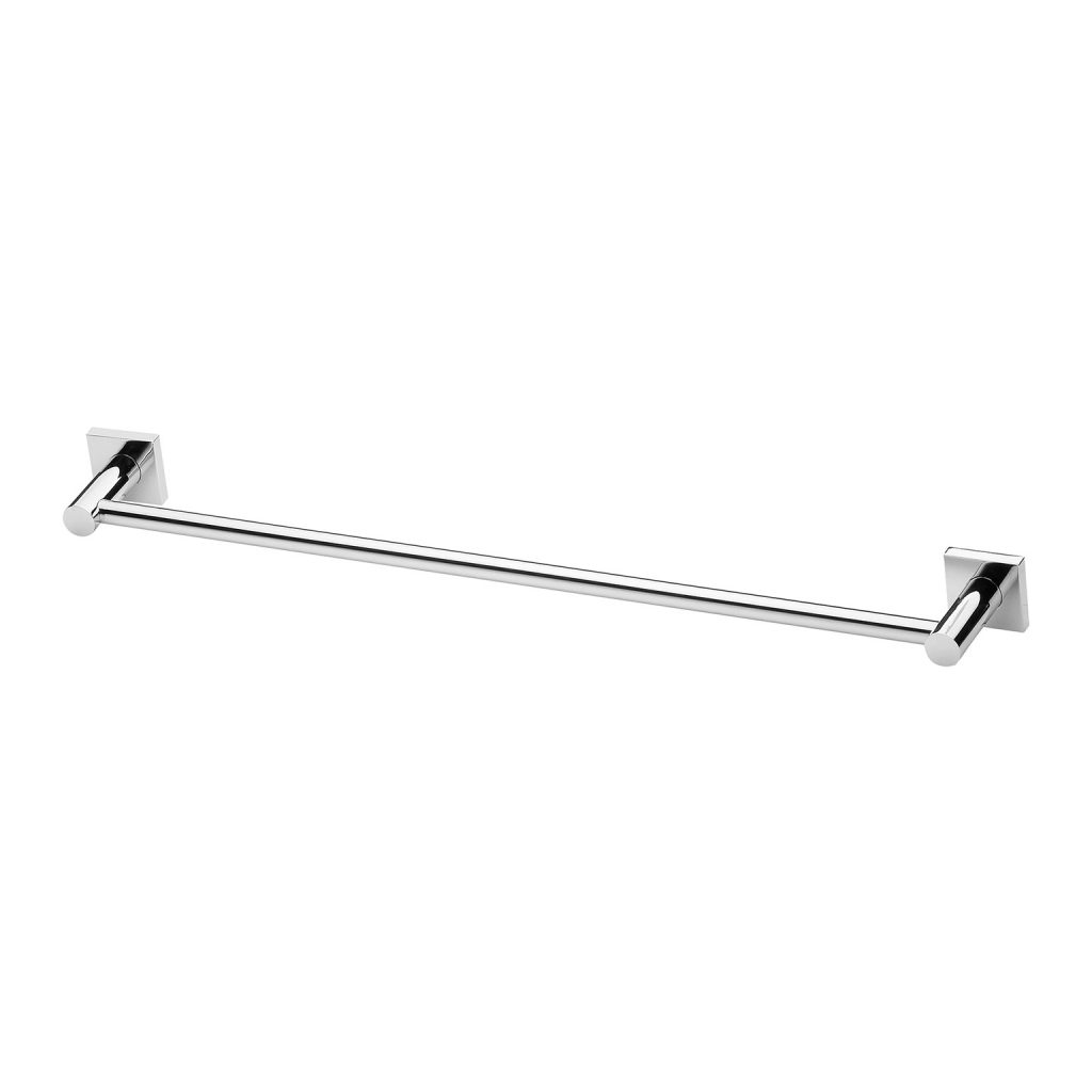 Radii Single Towel Rail 600mm Square Plate