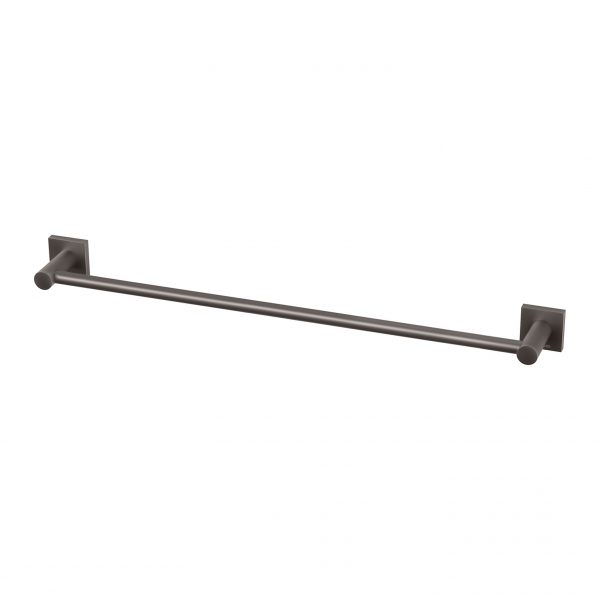 Radii Single Towel Rail 600mm Square Plate