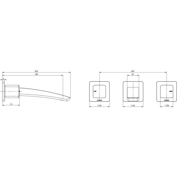 Rush Wall Basin Set