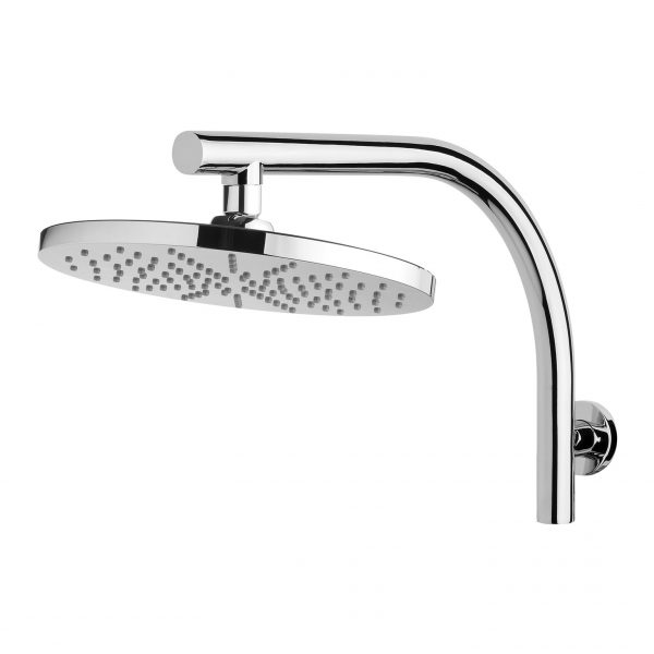 Vivid High-Rise Shower Arm & 230mm Round Rose