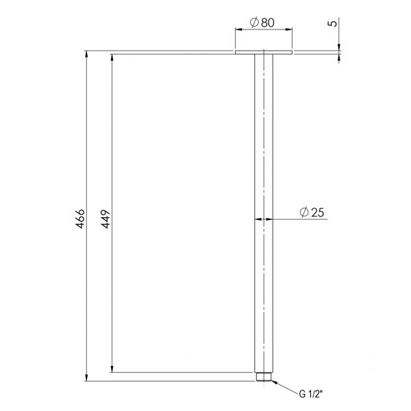 Vivid Ceiling Arm 450mm
