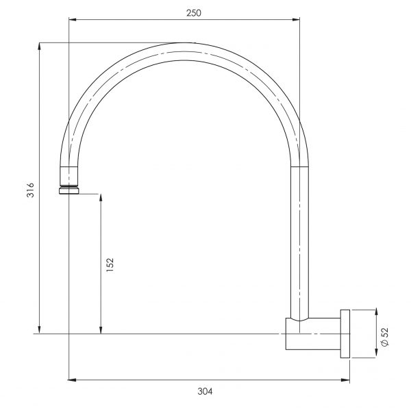 Vivid High-Rise Shower Arm