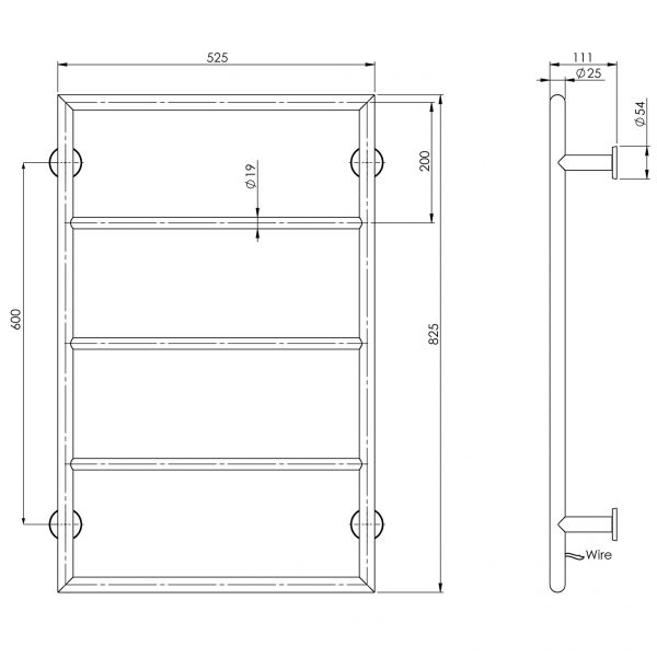 Vivid Heated Towel Ladder