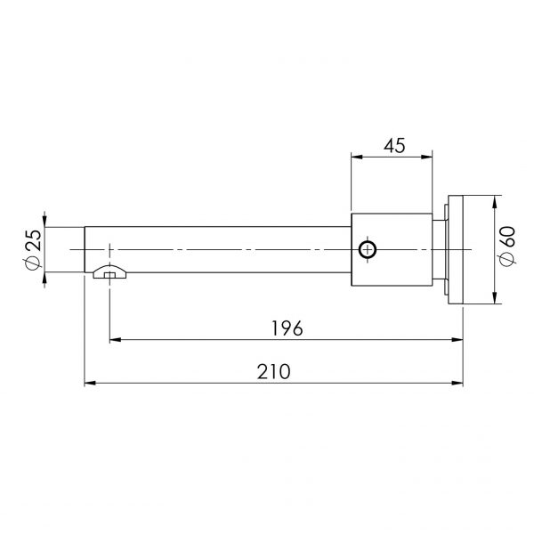 Vivid Pin Lever Bath Set 200mm 15mm Extended Spindles