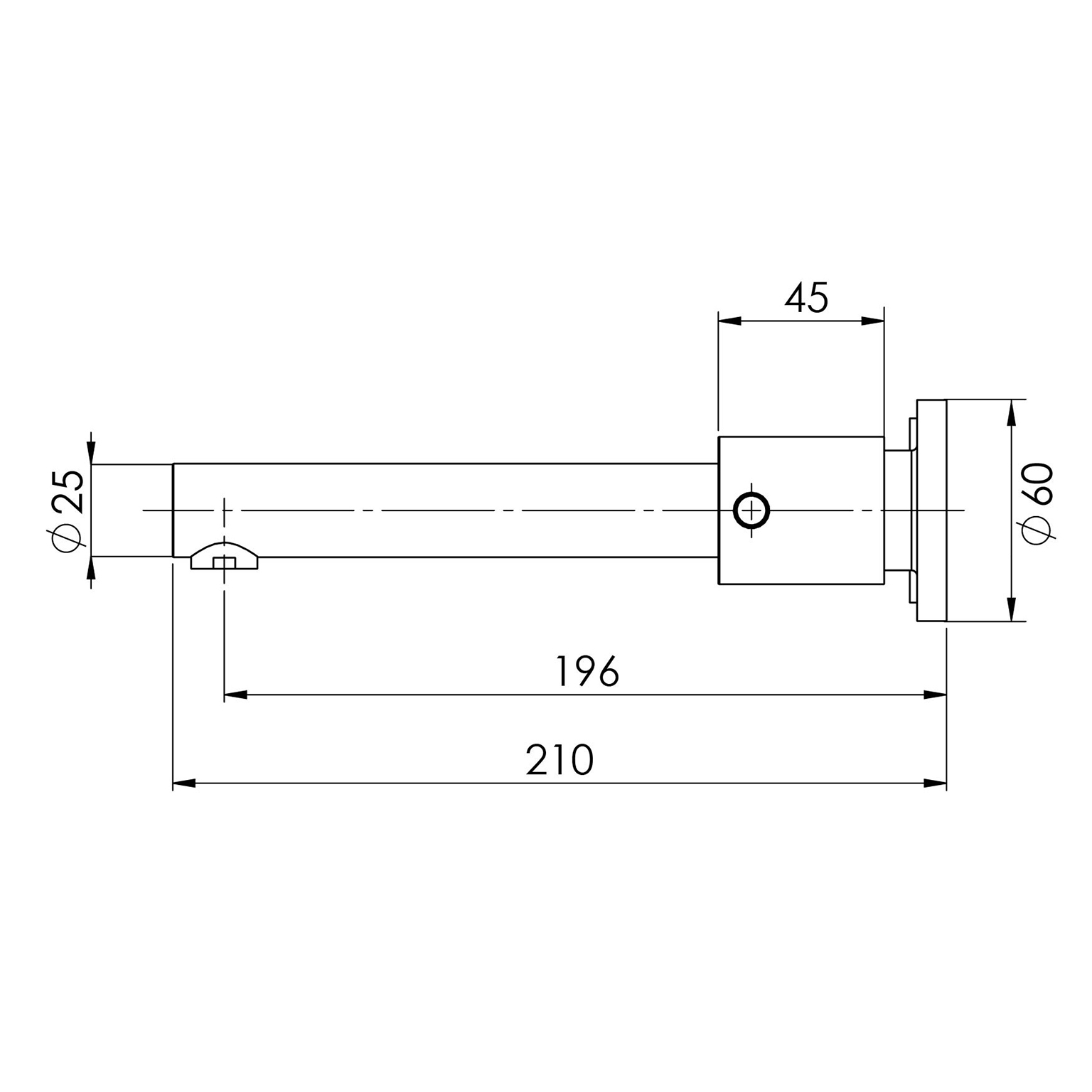 Vivid Pin Lever Bath Set 200mm 15mm Extended Spindles