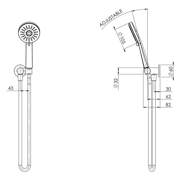 Vivid Slimline Hand Shower
