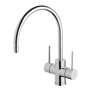 Vivid Slimline Twin Handle Sink Mixer 220mm Gooseneck