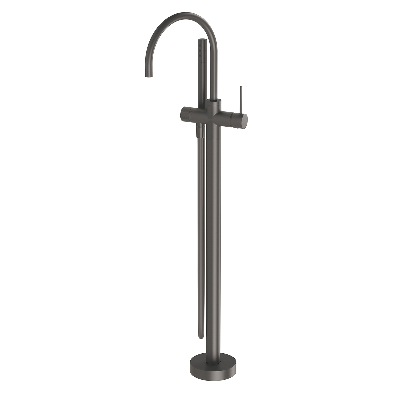 Vivid Slimline Floor Mounted Bath Mixer with Hand Shower