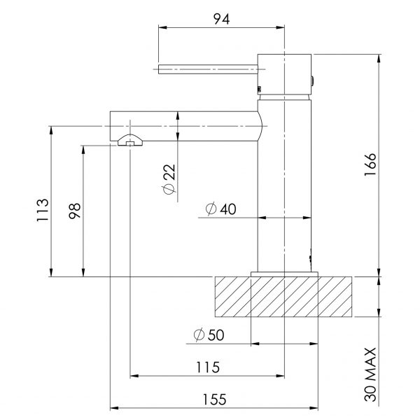 Vivid Slimline Basin Mixer