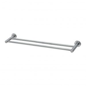 Radii SS 316 Double Towel Rail 600mm Round Plate