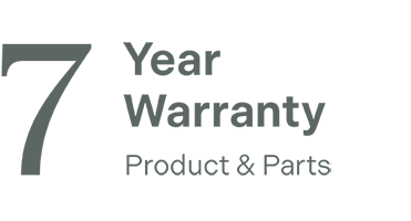 7 Year Product or Parts Warranty