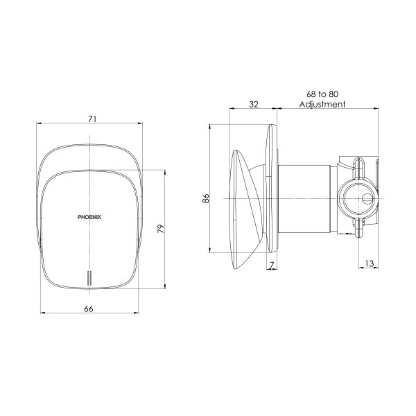 Nuage Shower / Wall Mixer