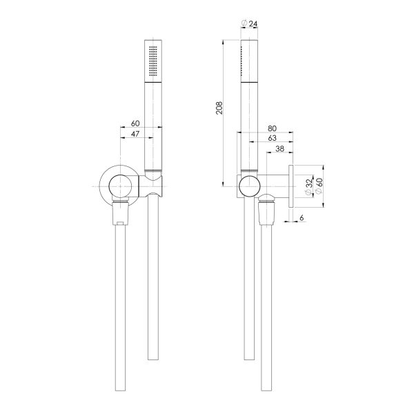 Vivid Slimline Microphone Hand Shower