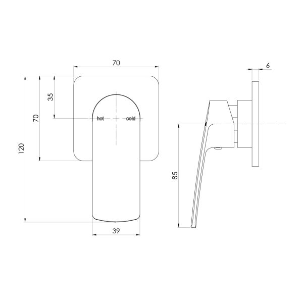 Mekko SwitchMix Shower / Wall Mixer (Fit-Off Kit Only)
