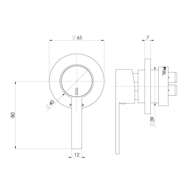 Lexi MKII SwitchMix Shower / Wall Mixer (Fit-Off Kit Only)