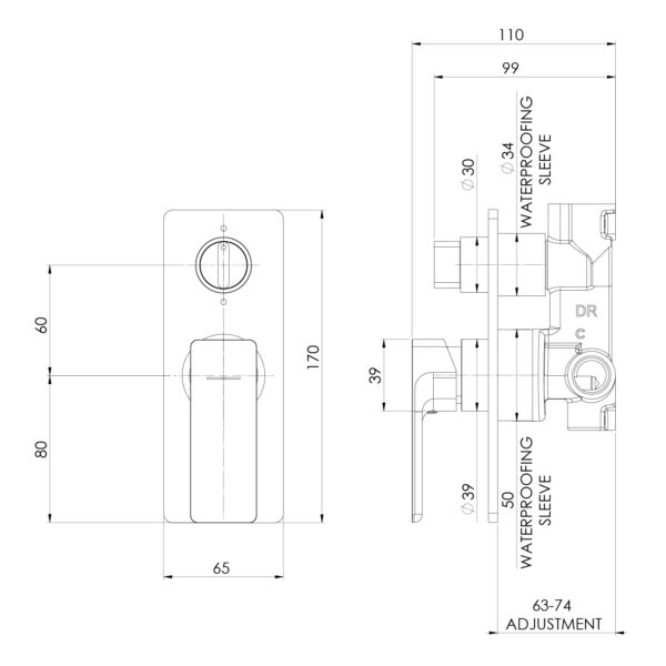 Gloss MKII SwitchMix Shower / Bath Diverter Mixer (Complete Kit)