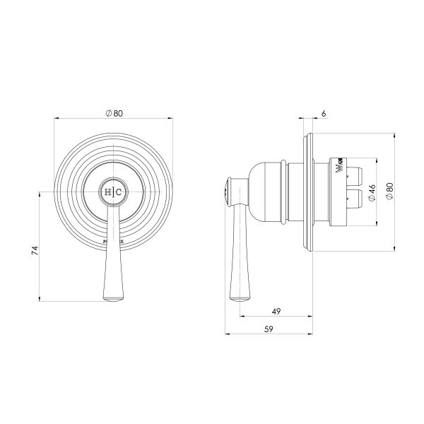 Cromford SwitchMix Shower / Wall Mixer (Fit-Off Kit Only)