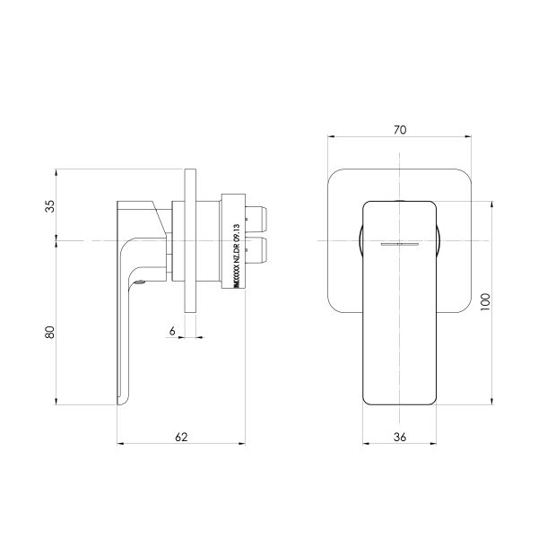 Gloss MKII SwitchMix Shower / Wall Mixer (Fit-Off Kit Only)