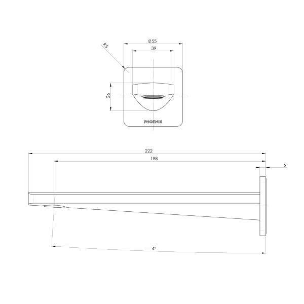 Enviro316 Wall Basin / Bath Outlet 200mm