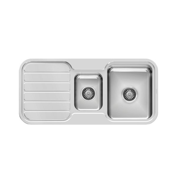 1000 Series 1 and 1/3 Bowl Sink with Drainer and No Taphole