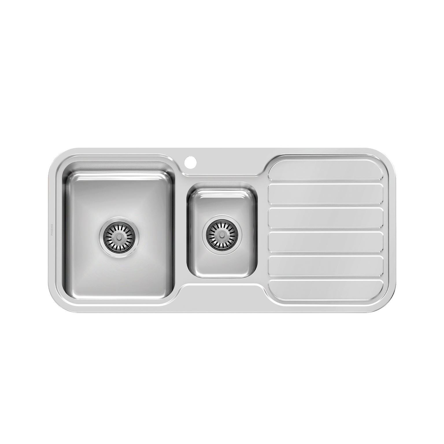 1000 Series 1 and 1/3 Left Hand Bowl Sink with Drainer and Taphole