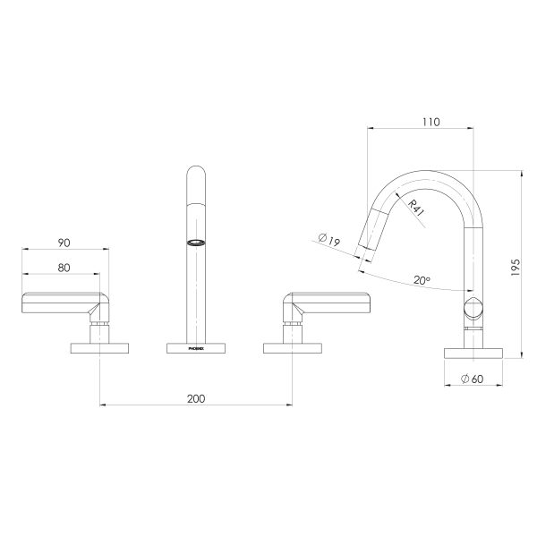 Vivid Slimline Plus Lever Basin Set - Lead Free