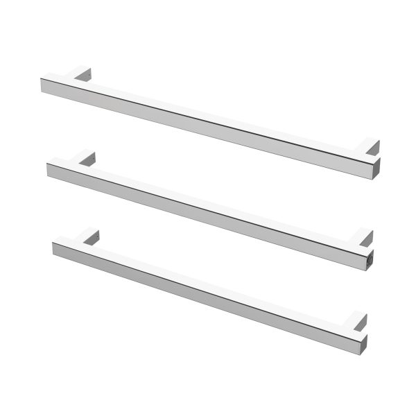Phoenix Heated Triple Towel Rail Square 600mm